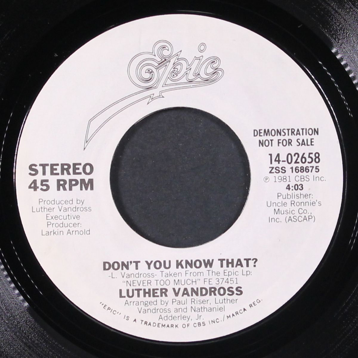 don't you know that by LUTHER VANDROSS