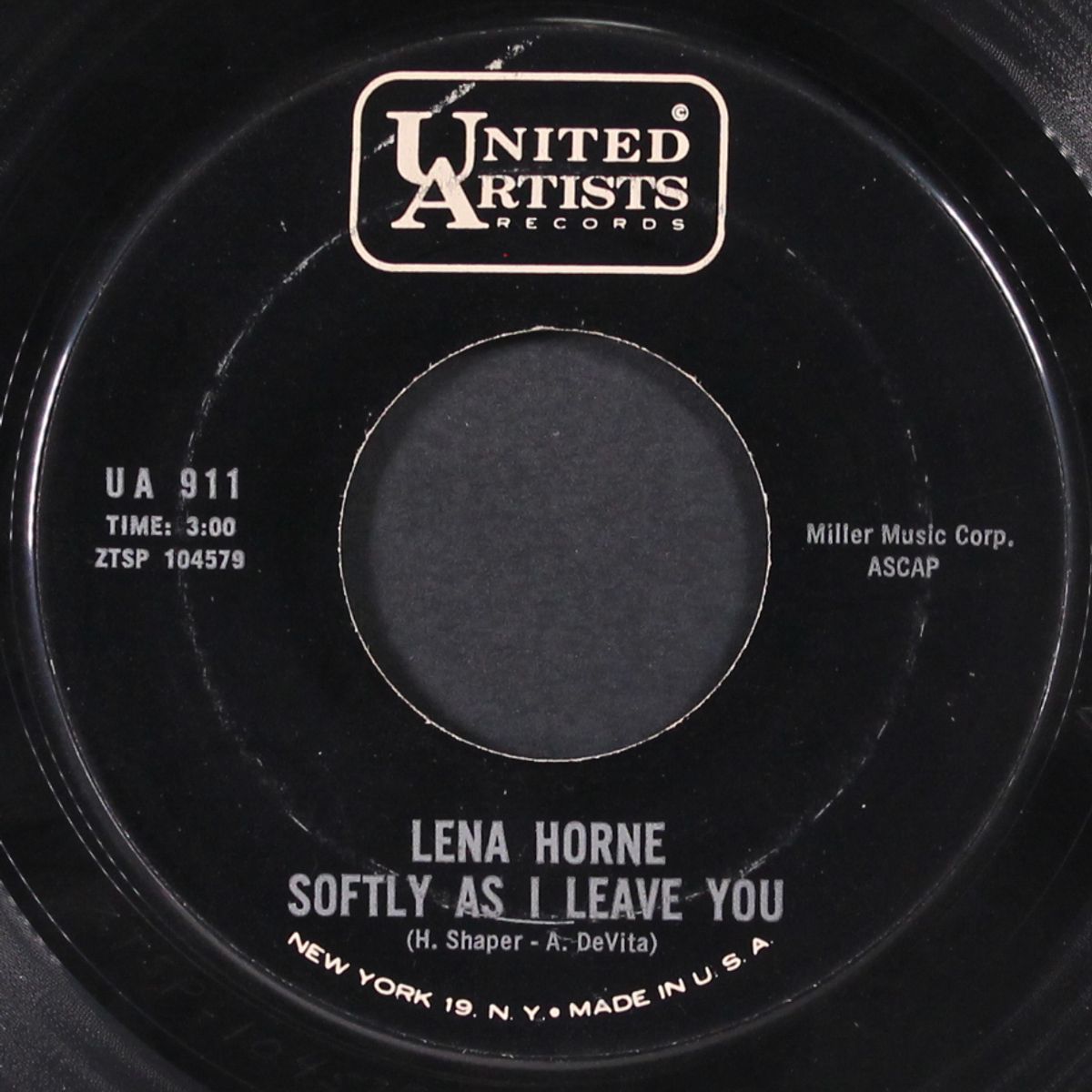 sand and the sea / softly as i leave you by LENA HORNE