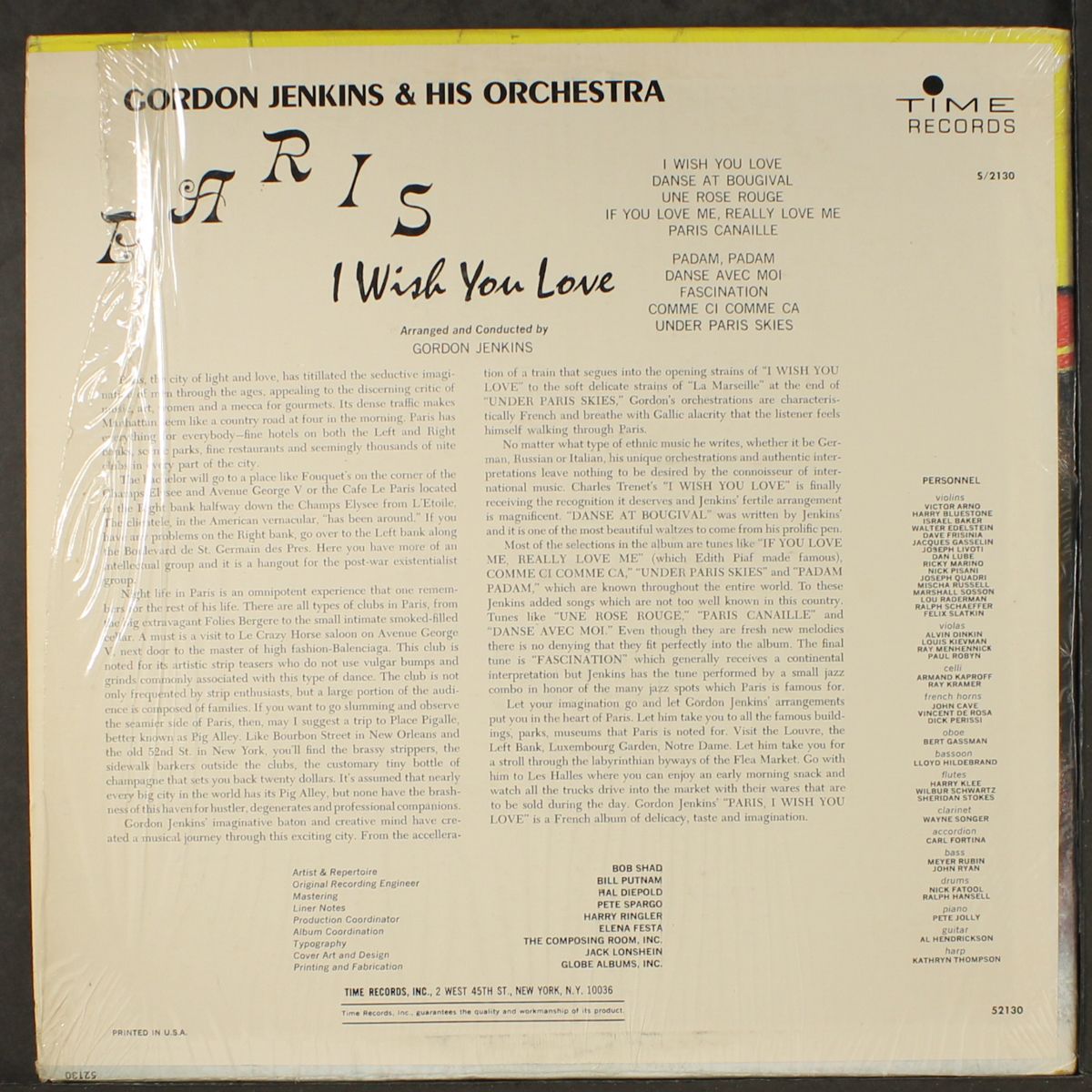 paris, i wish you love by GORDON JENKINS