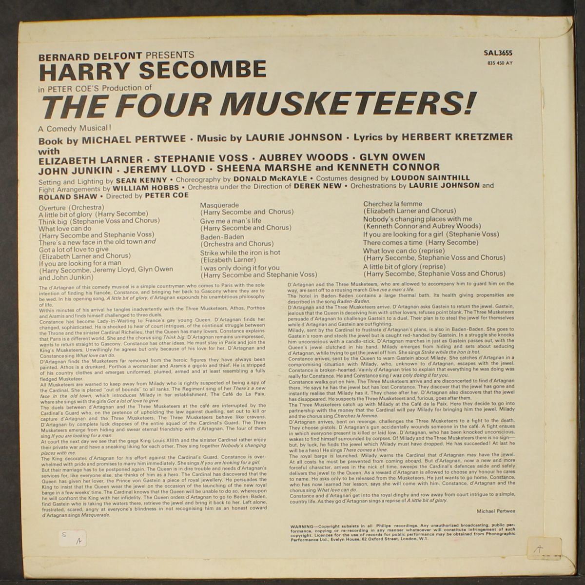 the four musketeers by LONDON CAST