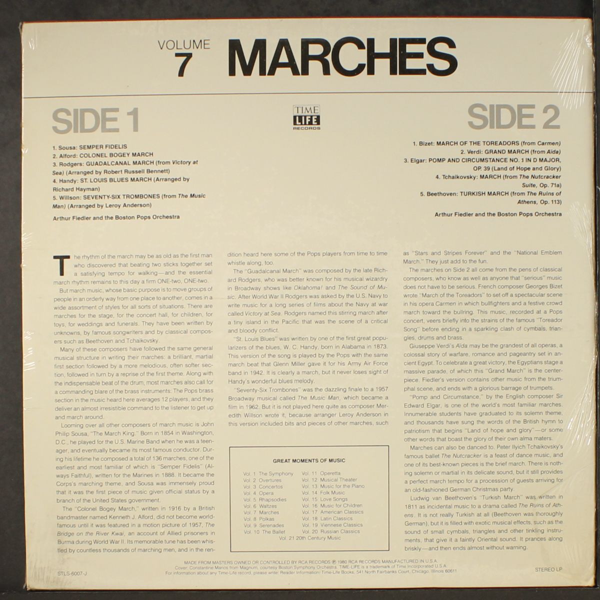 great moments of music, vol. 7: marches by ARTHUR FIEDLER & BOSTON POPS