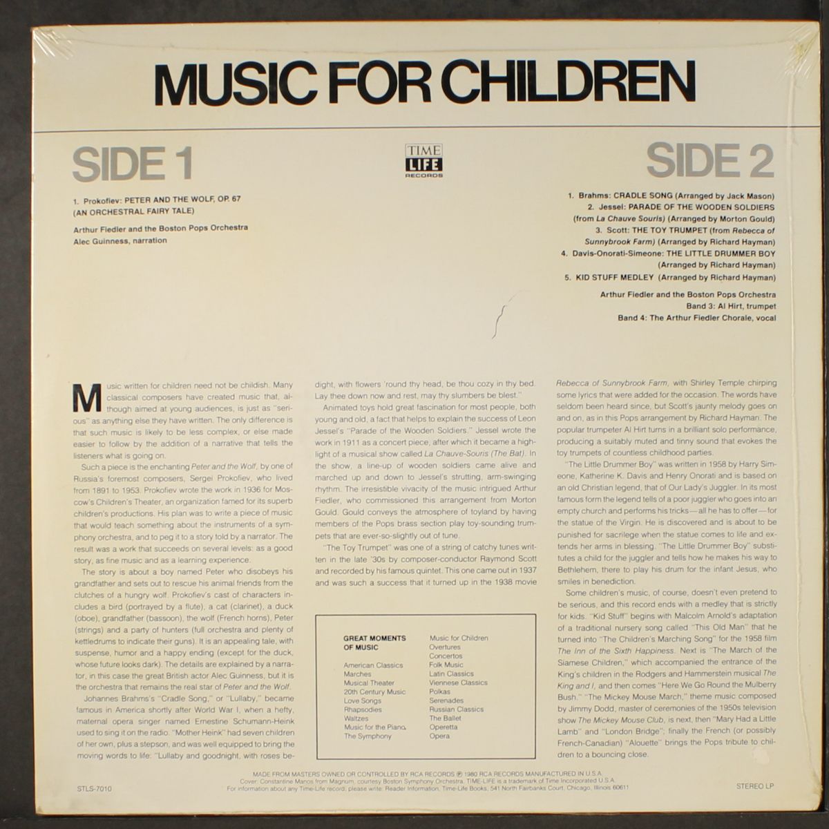 great moments of music, vol. 10: music for children by ARTHUR FIEDLER & BOSTON POPS