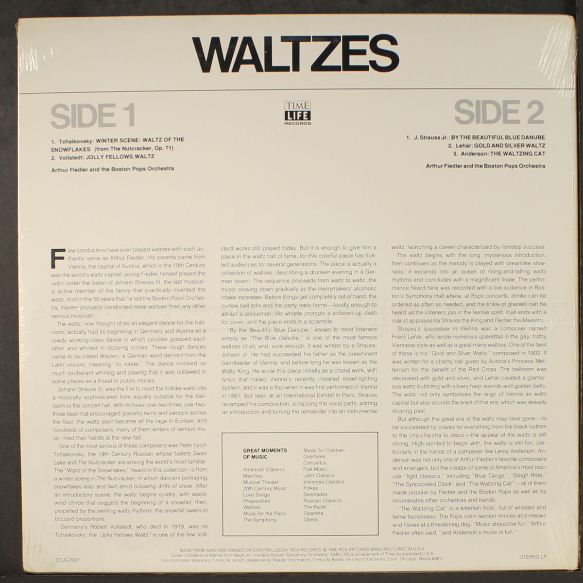 great moments of music, vol. 7: waltzes by ARTHUR FIEDLER & BOSTON POPS