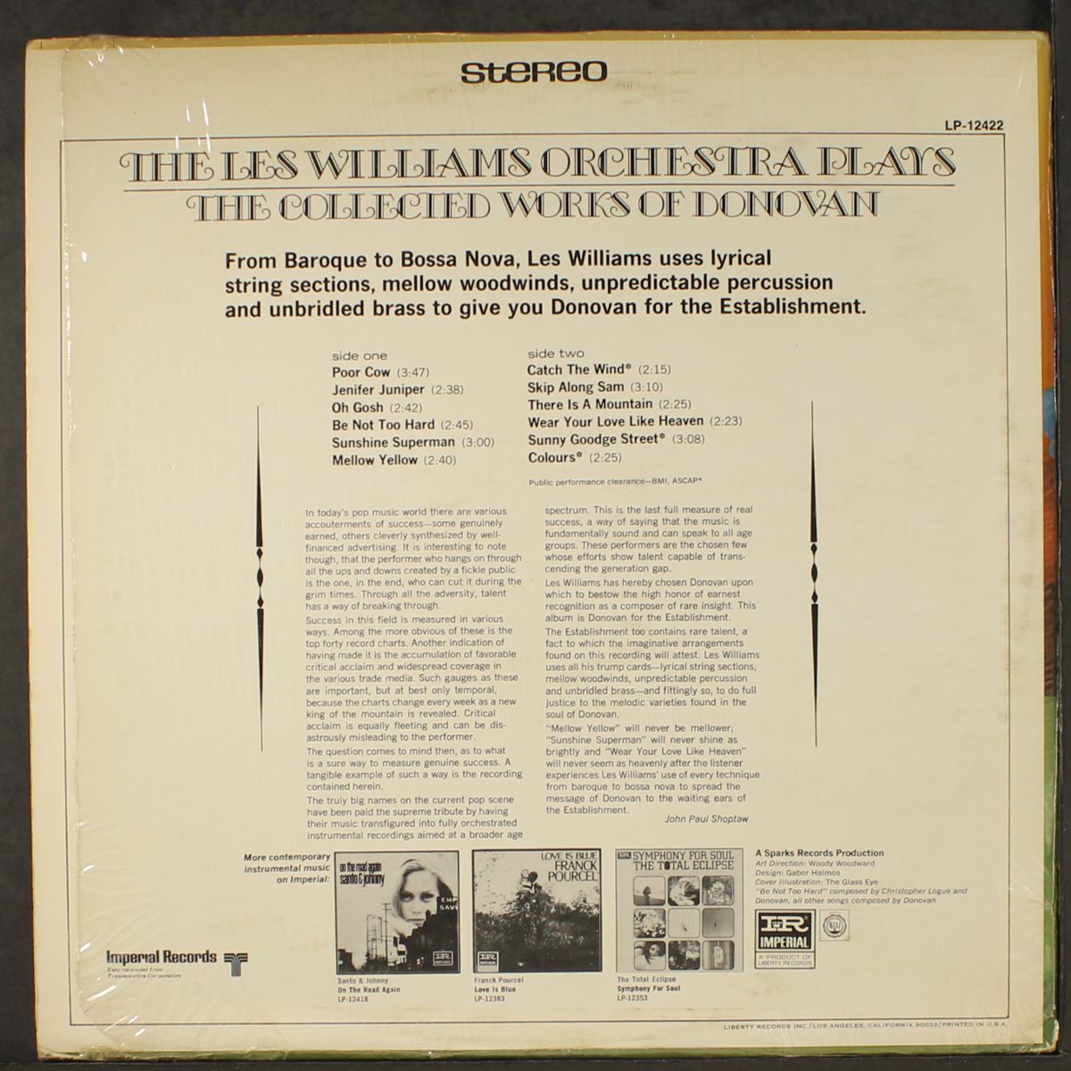 plays the collected works of donovan by LES WILLIAMS ORCHESTRA