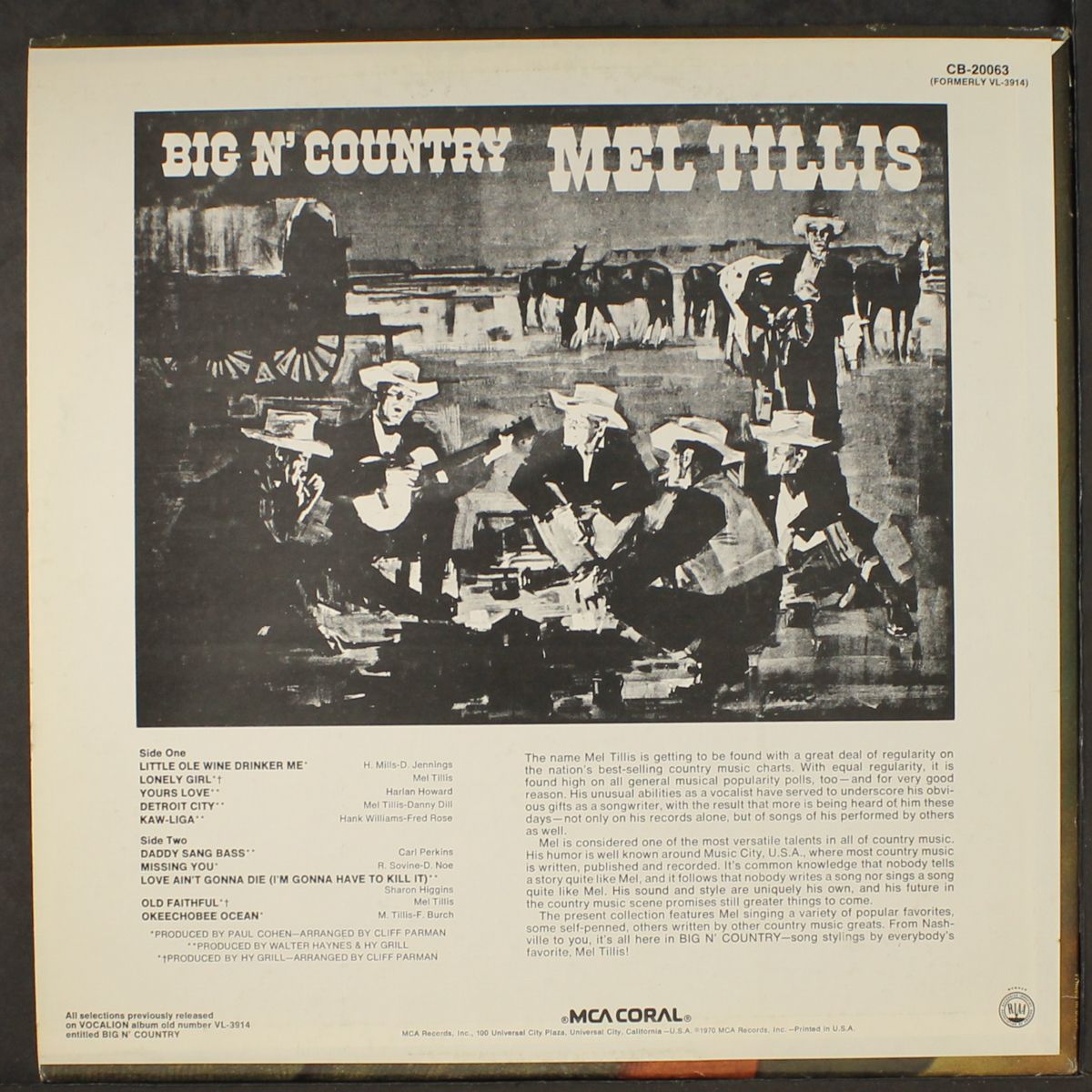 big n' country by MEL TILLIS