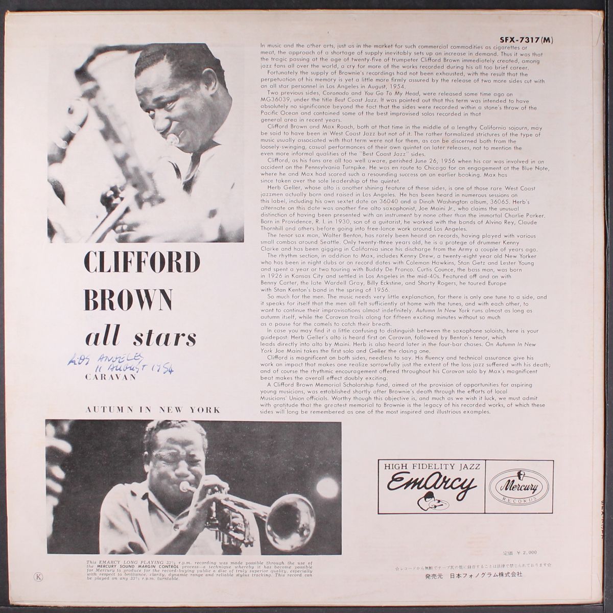 clifford brown all stars by CLIFFORD BROWN ALL STARS
