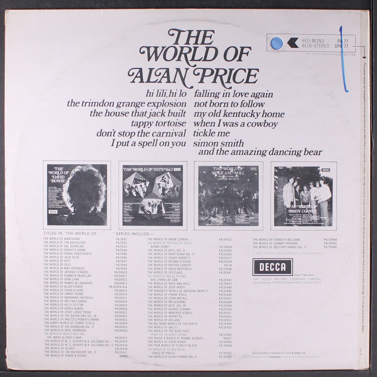 the world of alan price by ALAN PRICE