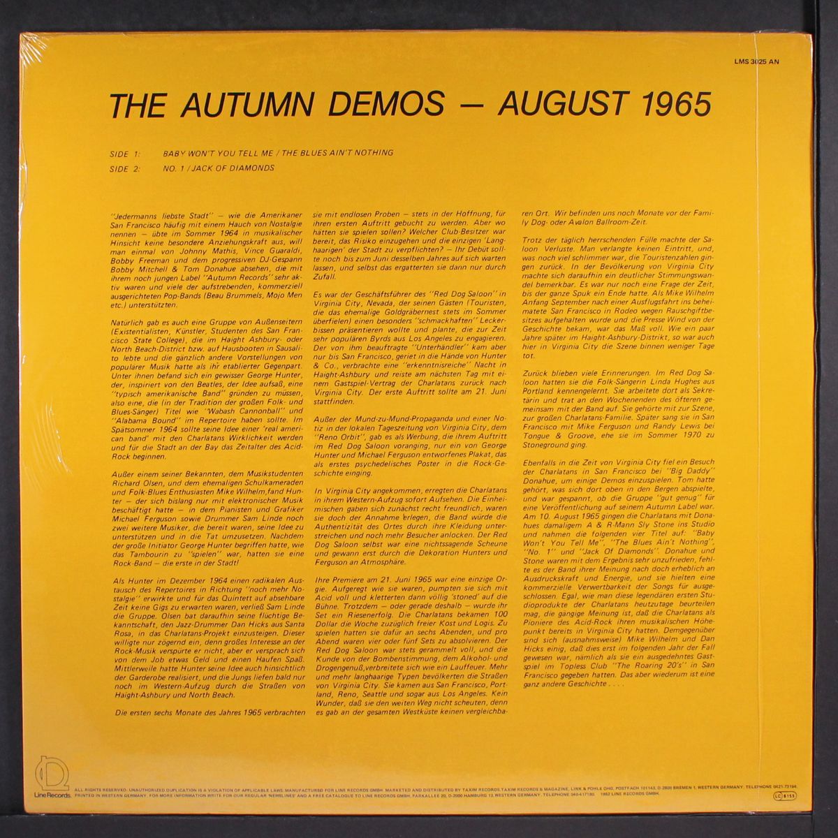 the autumn demos, august 1965 by CHARLATANS