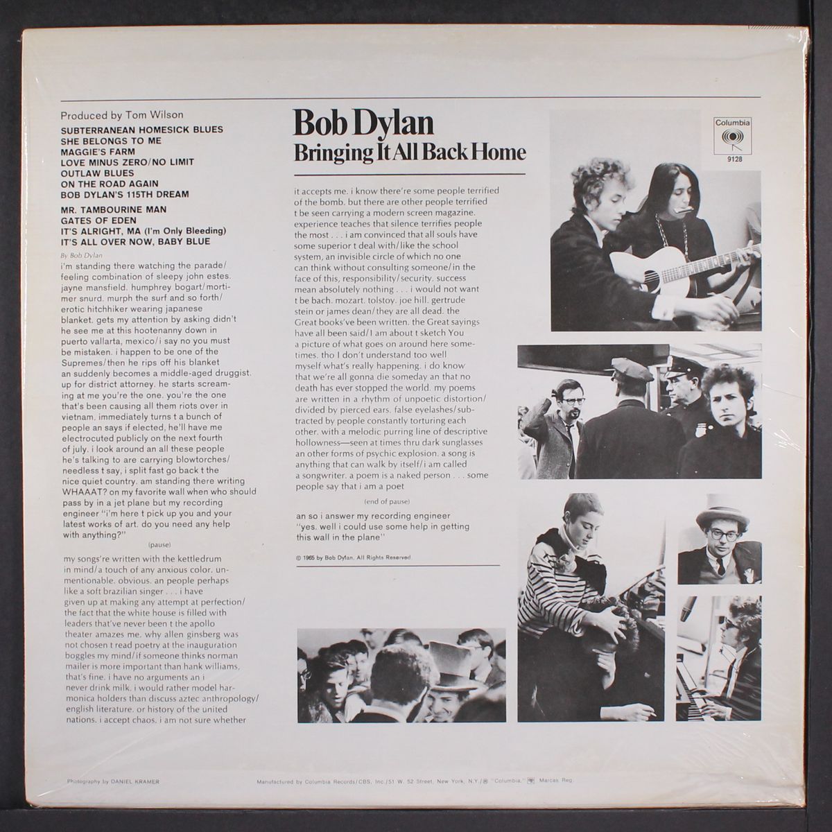 bringing it all back home by BOB DYLAN