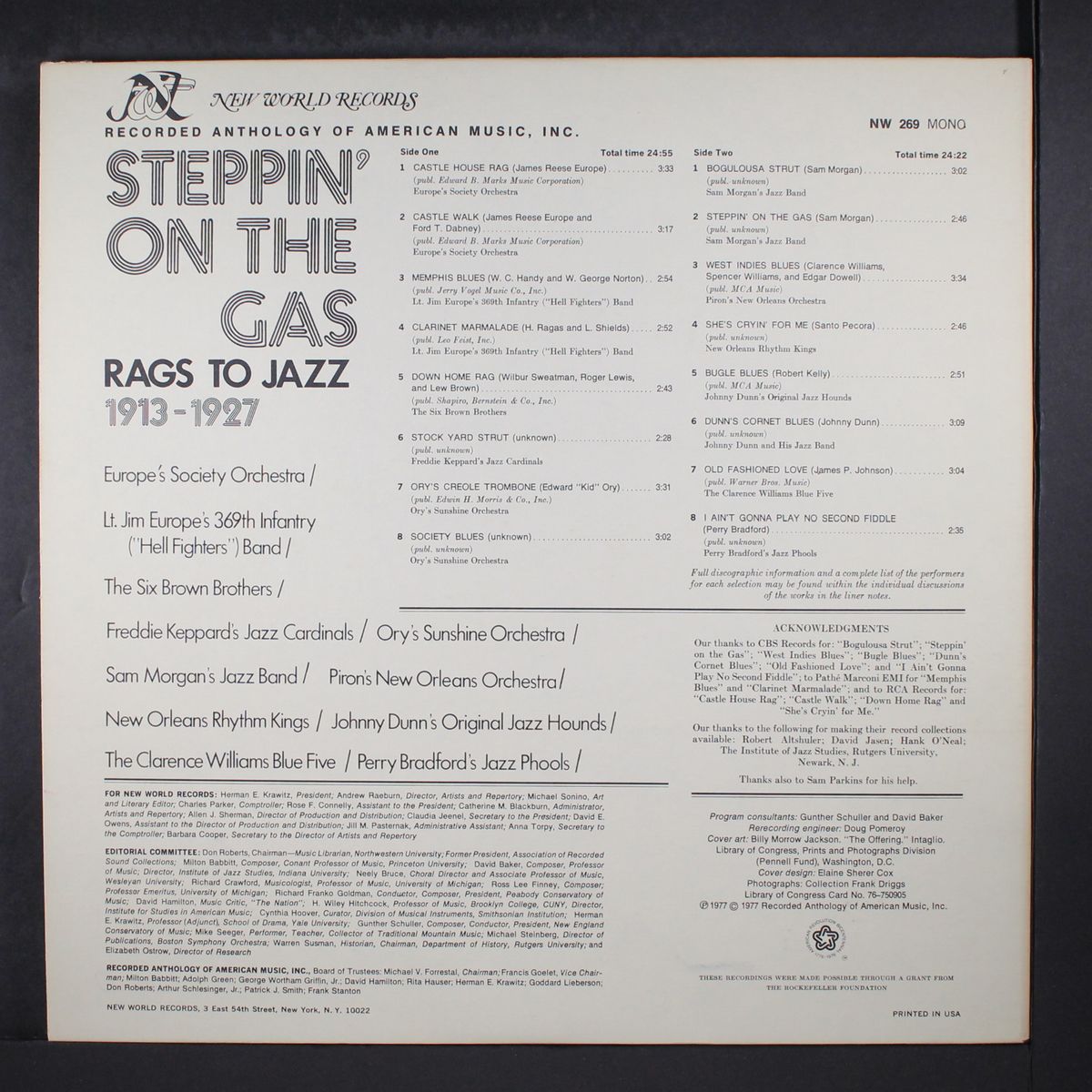 steppin' on the gas: rags to jazz 1913-1927 by VARIOUS