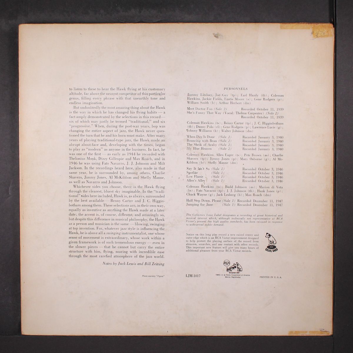 the hawk in flight by COLEMAN HAWKINS