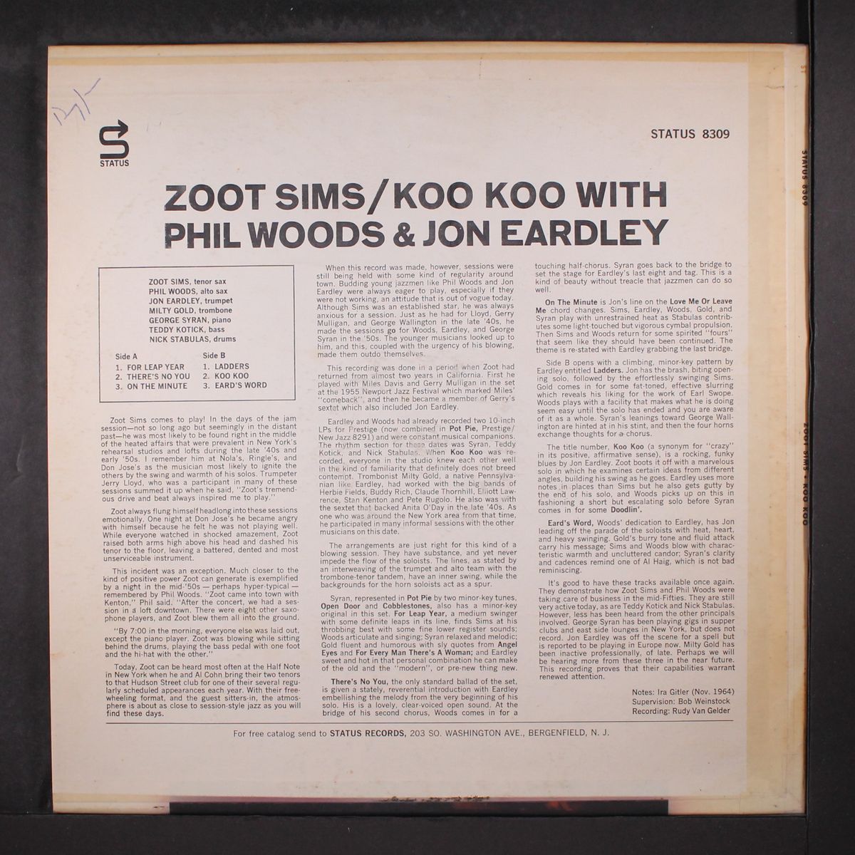 koo koo with phil woods & jon eardley by ZOOT SIMS