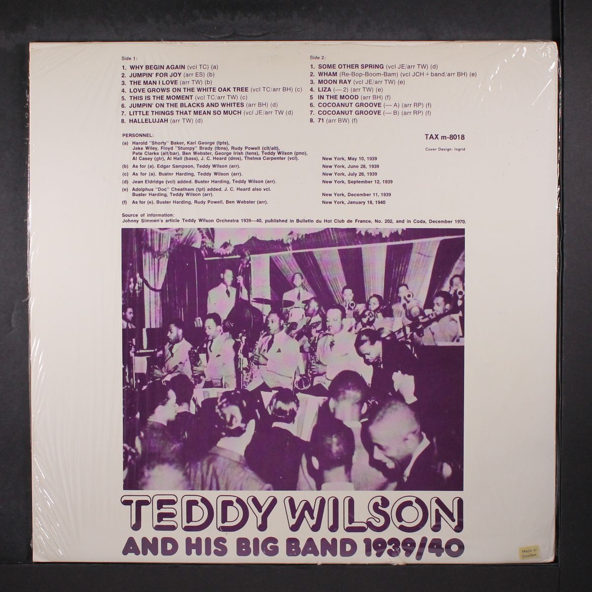 and his big band, 1939/40 by TEDDY WILSON