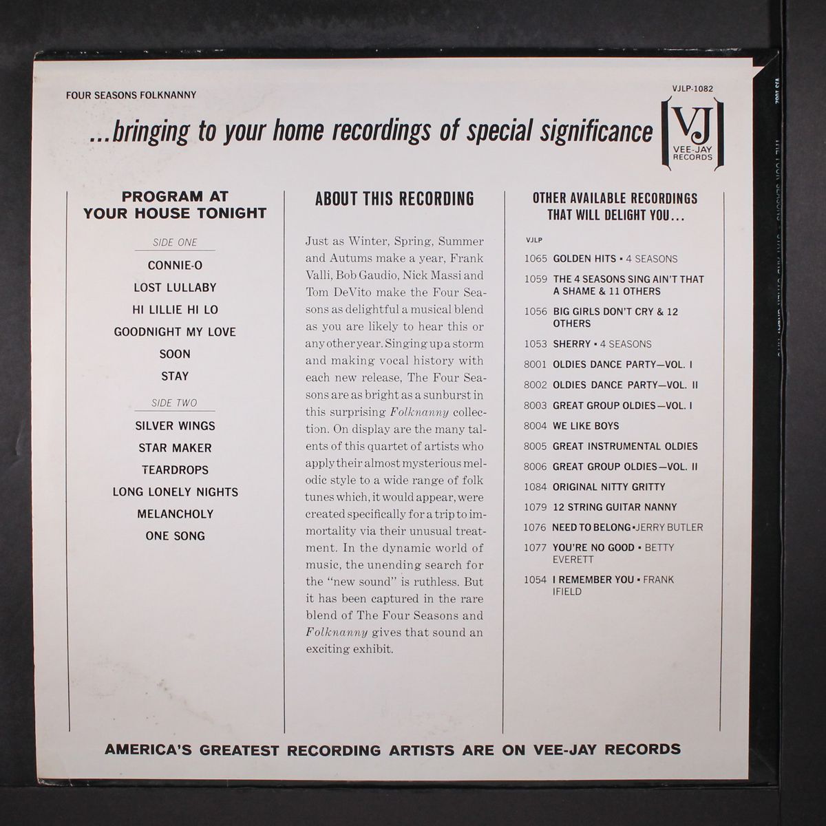 stay & other great hits by FOUR SEASONS
