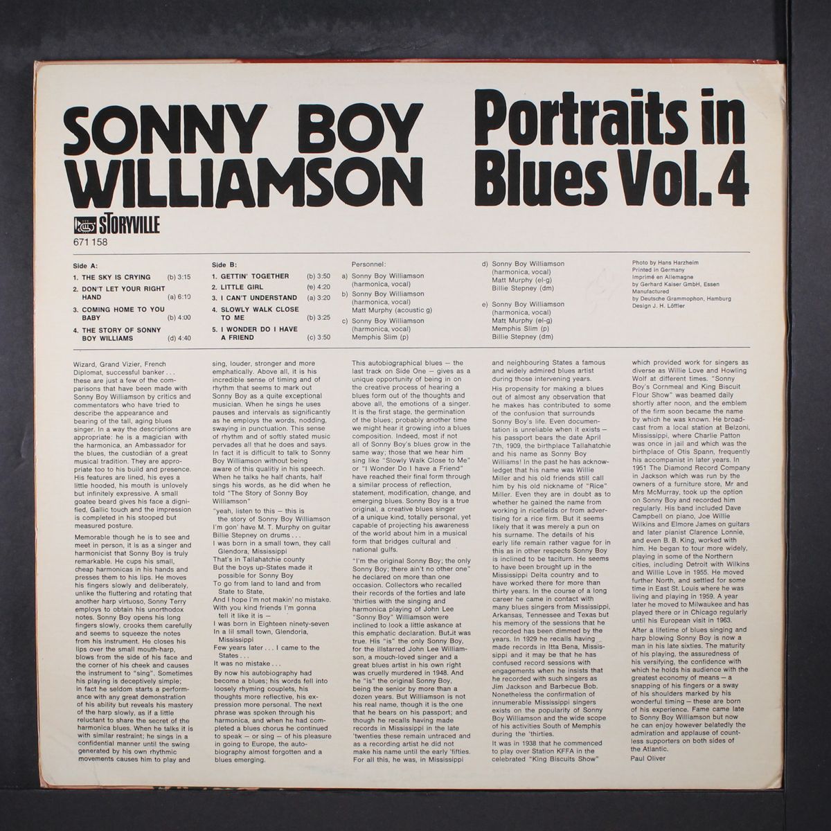 portraits in blues vol. 4 by SONNY BOY WILLIAMSON