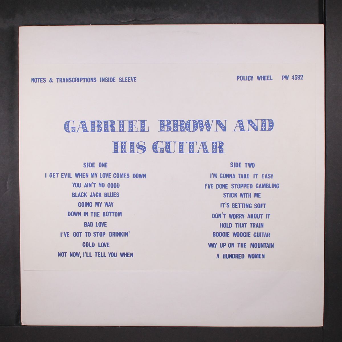 and his guitar by GABRIEL BROWN