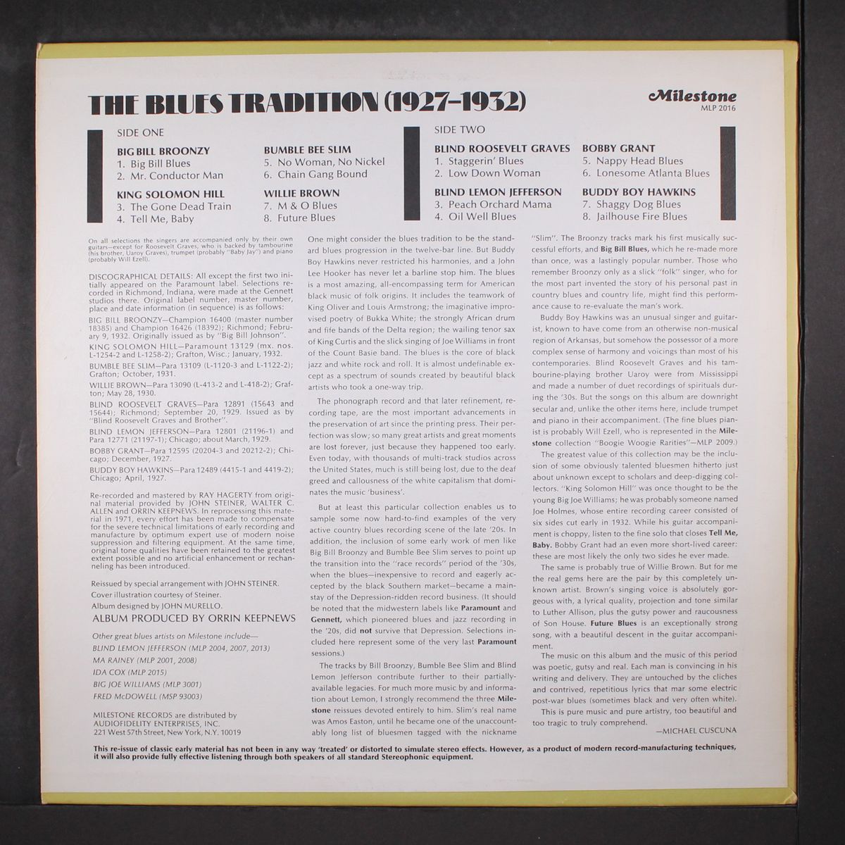 the blues tradition by VARIOUS