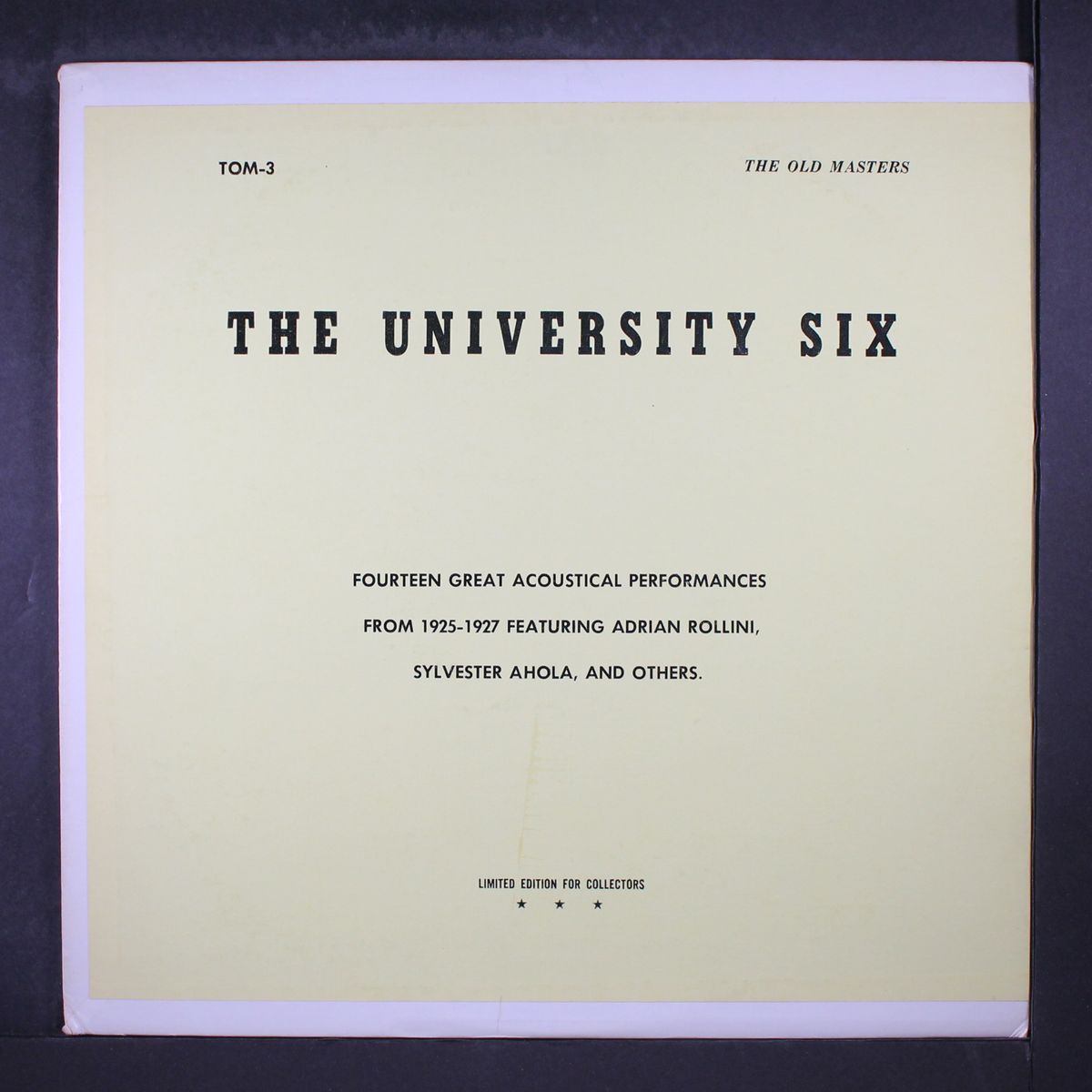 fourteen great acoustical performances by UNIVERSITY SIX