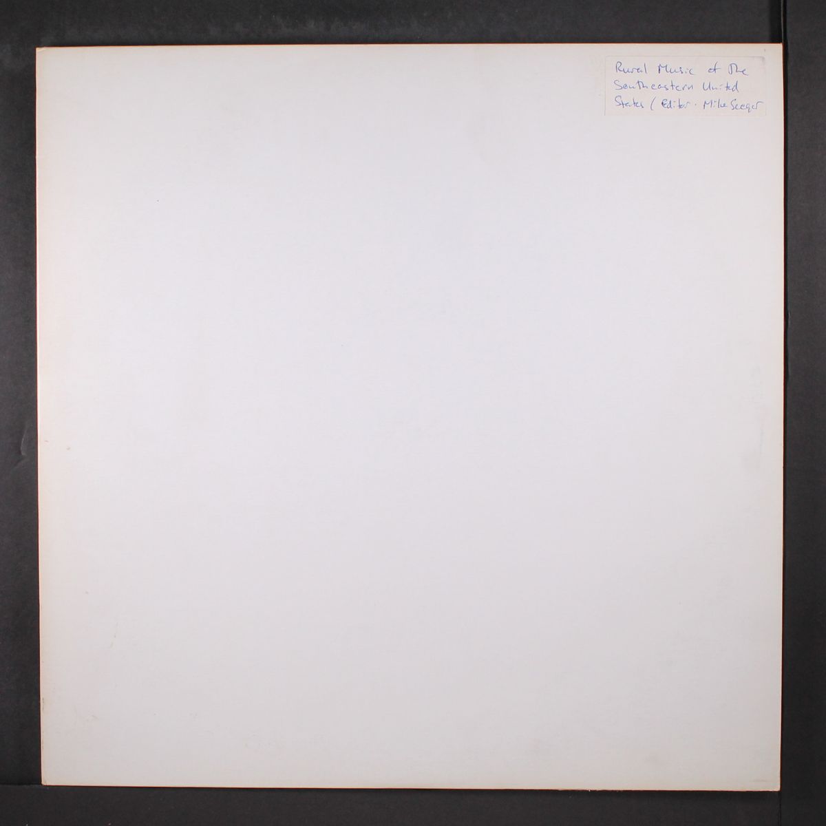 a survey of rural music of the southeastern united states by VARIOUS