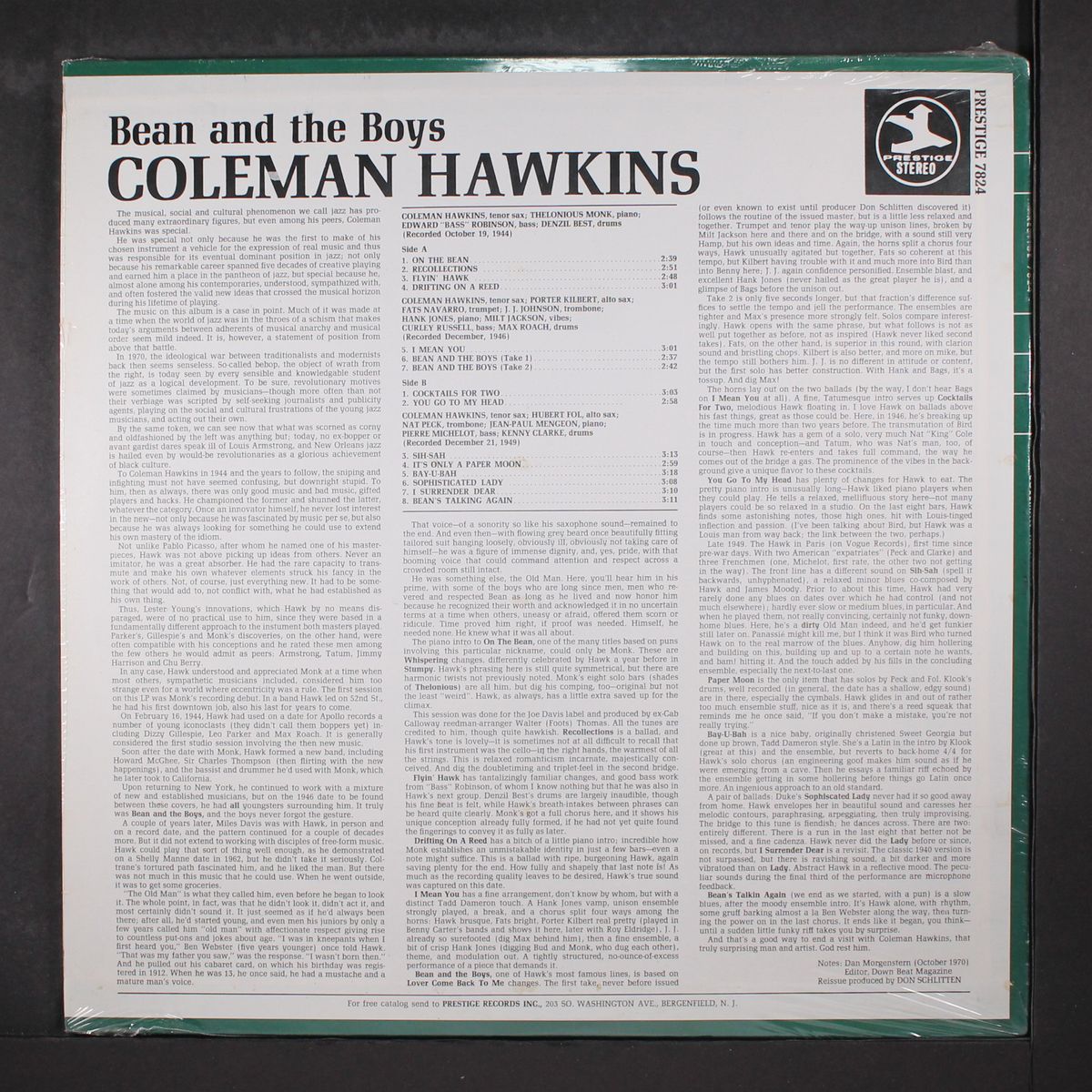 bean and the boys by COLEMAN HAWKINS