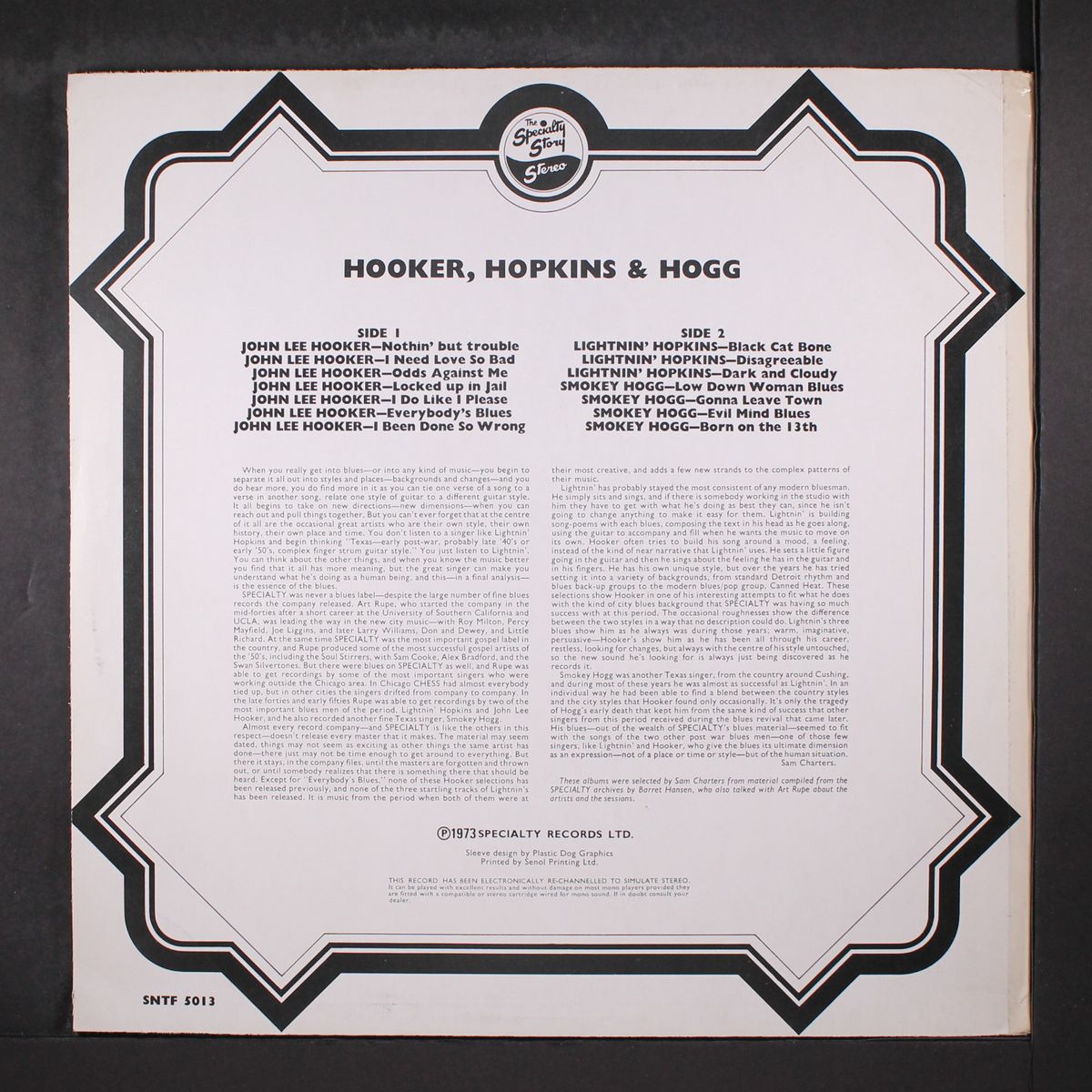 hooker, hopkins & hogg by JOHN LEE HOOKER, LIGHTNIN' HOPKINS & SMOKEY HOGG