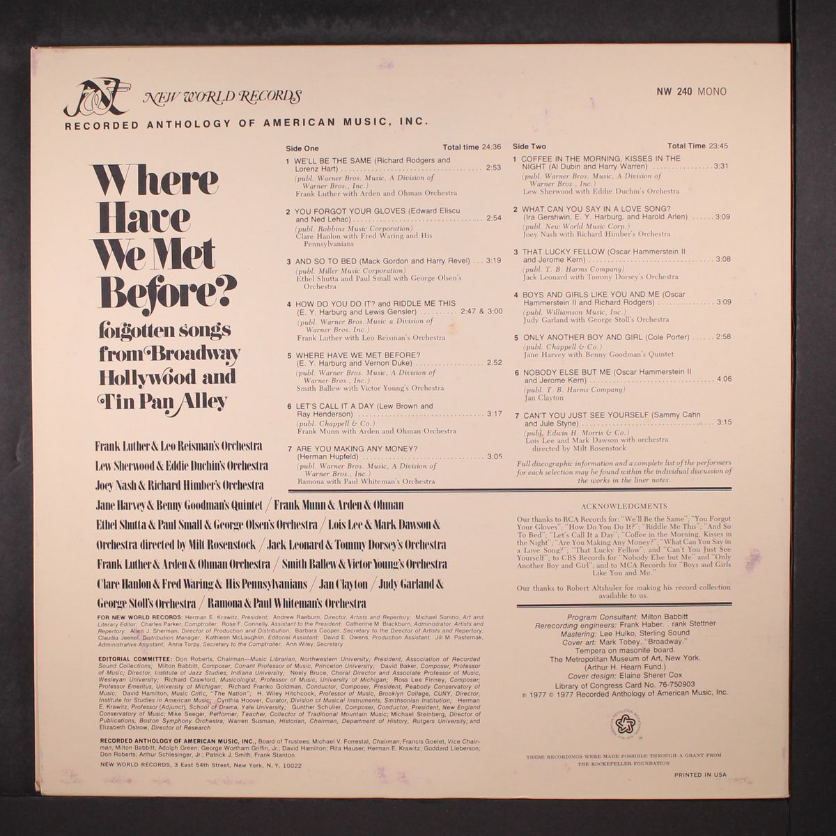 where have we met before? by VARIOUS