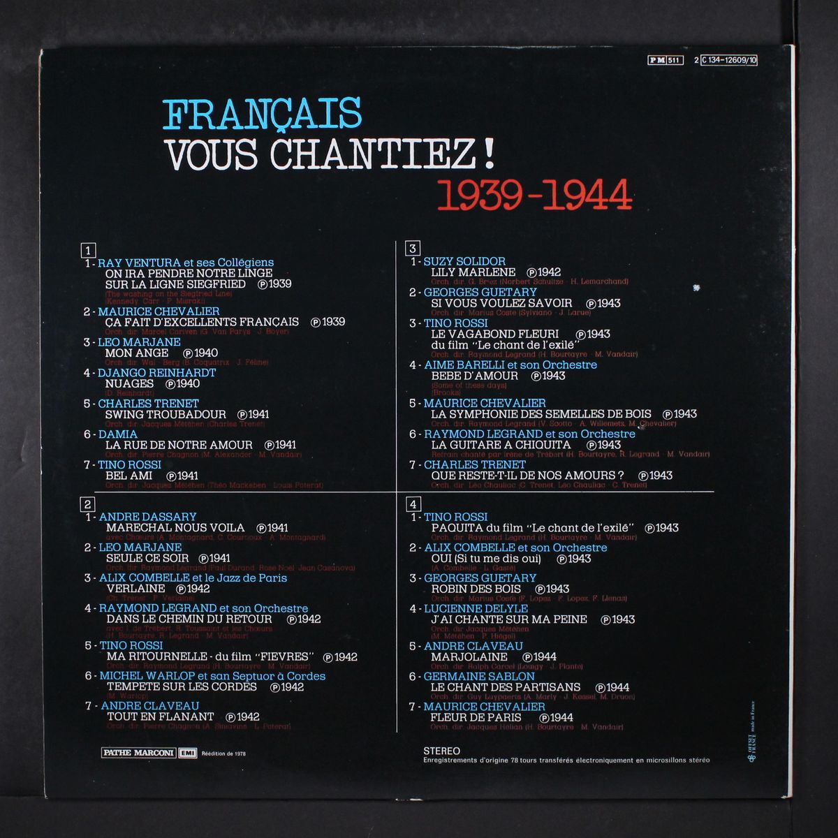 francais vous chantiez 1939-1944 by VARIOUS