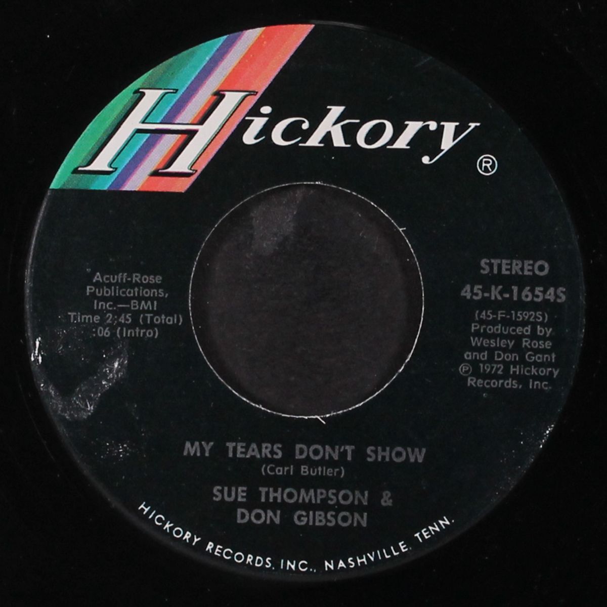 cause i love you / my tears don't show by DON GIBSON & SUE THOMPSON