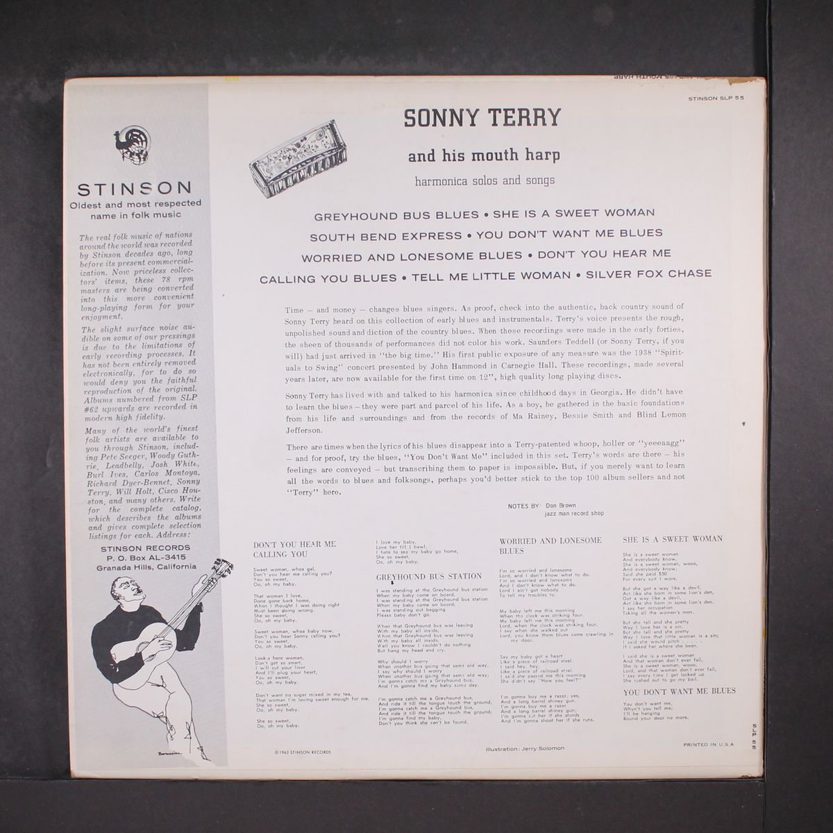 and his mouth harp by SONNY TERRY