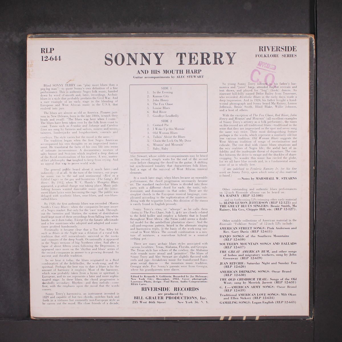and his mouth harp by SONNY TERRY