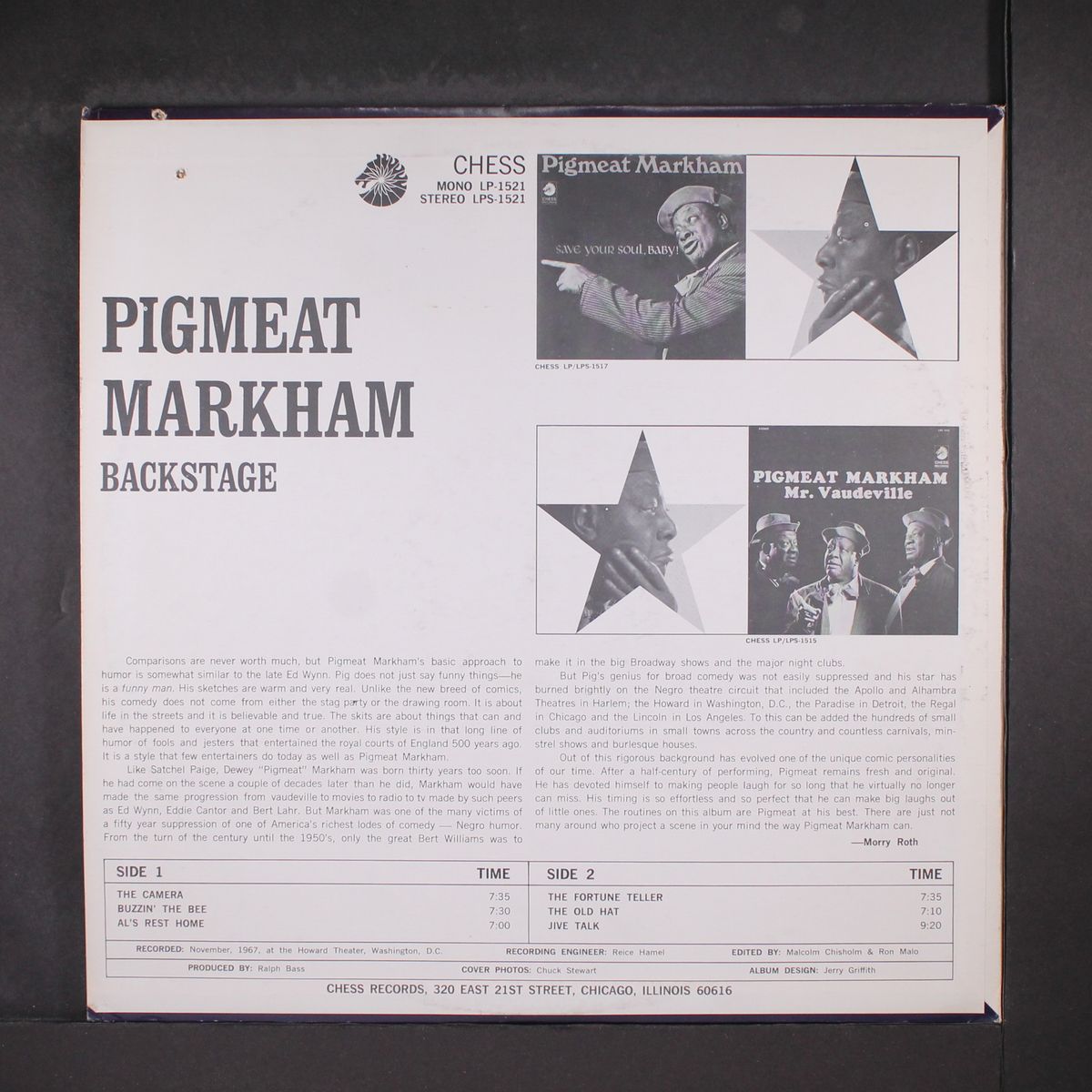 backstage by PIGMEAT MARKHAM