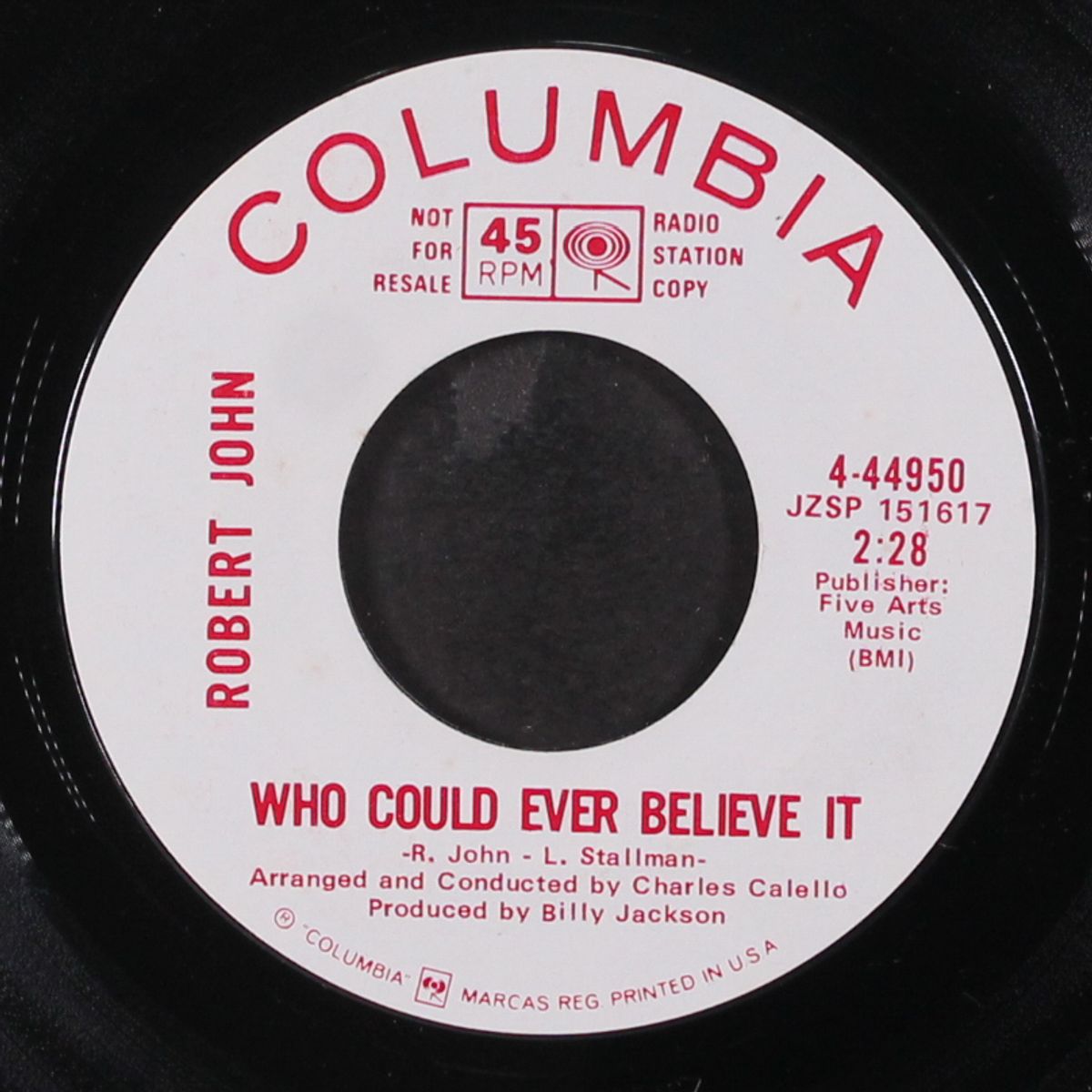 who could ever believe it by ROBERT JOHN