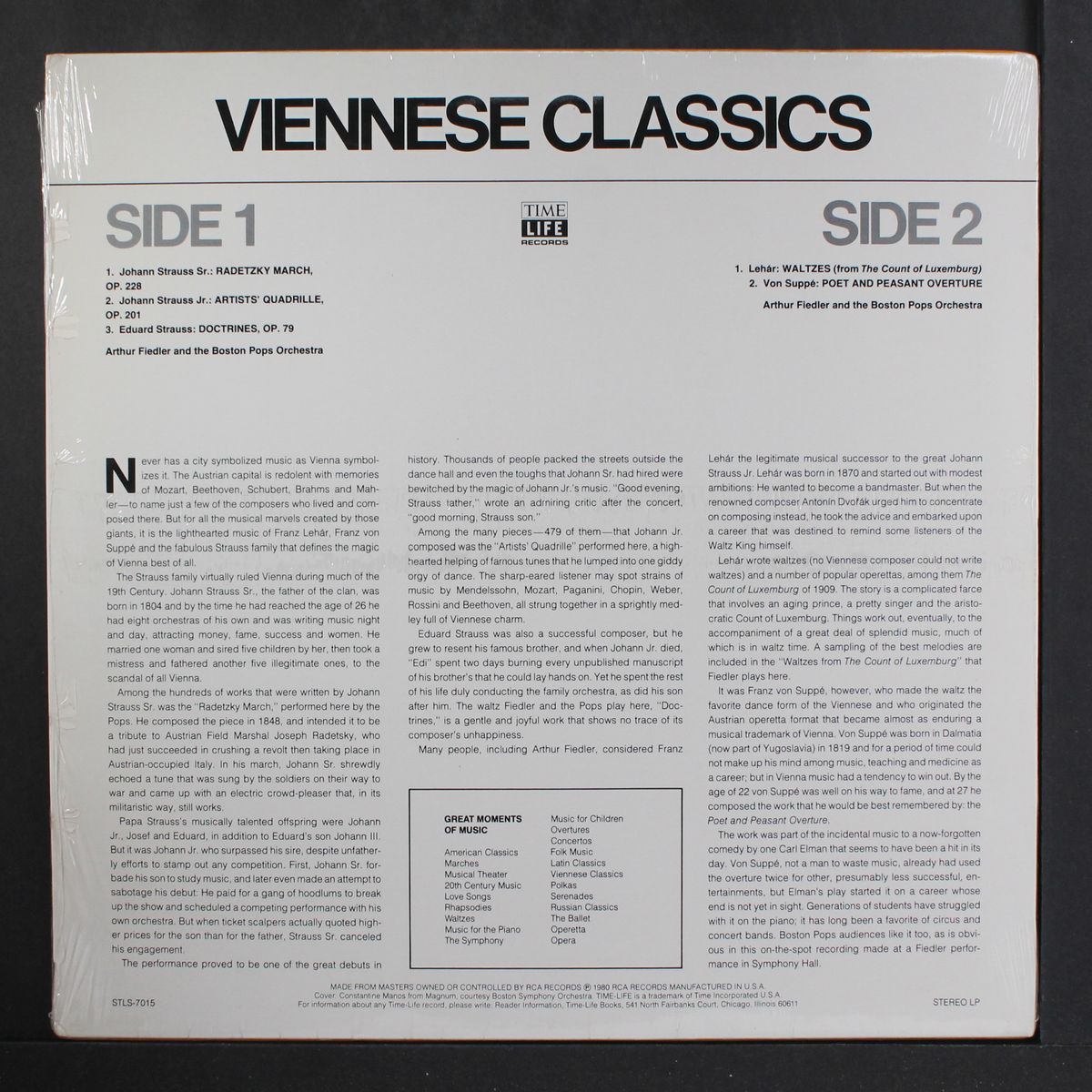 great moments of music, vol. 15: viennese classics by ARTHUR FIEDLER & BOSTON POPS