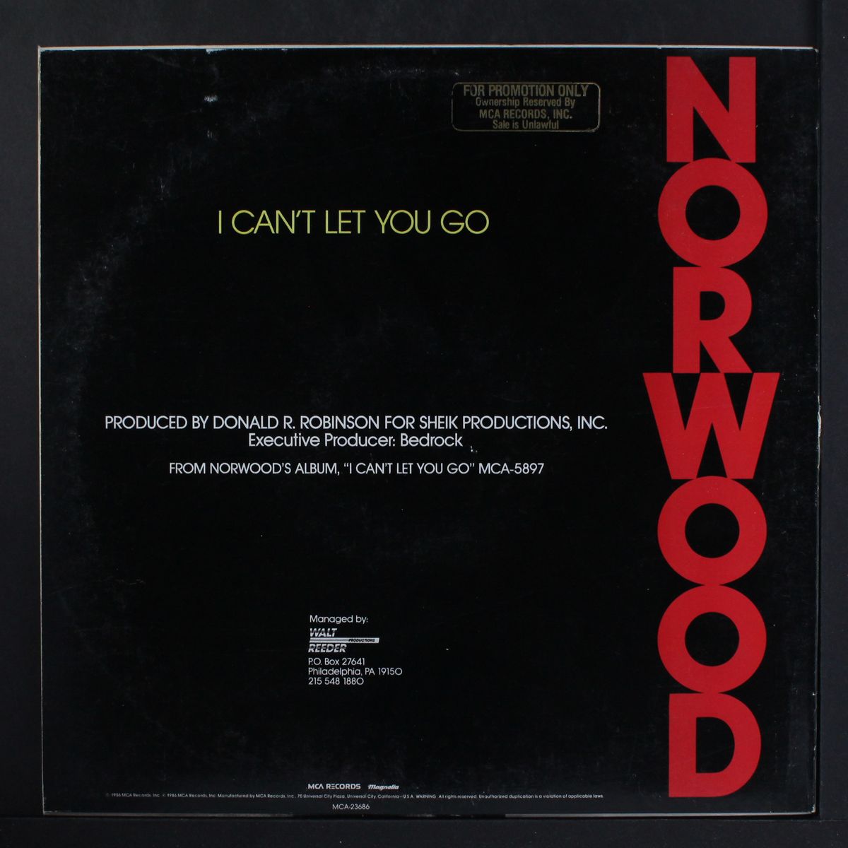 i can't let you go by NORWOOD