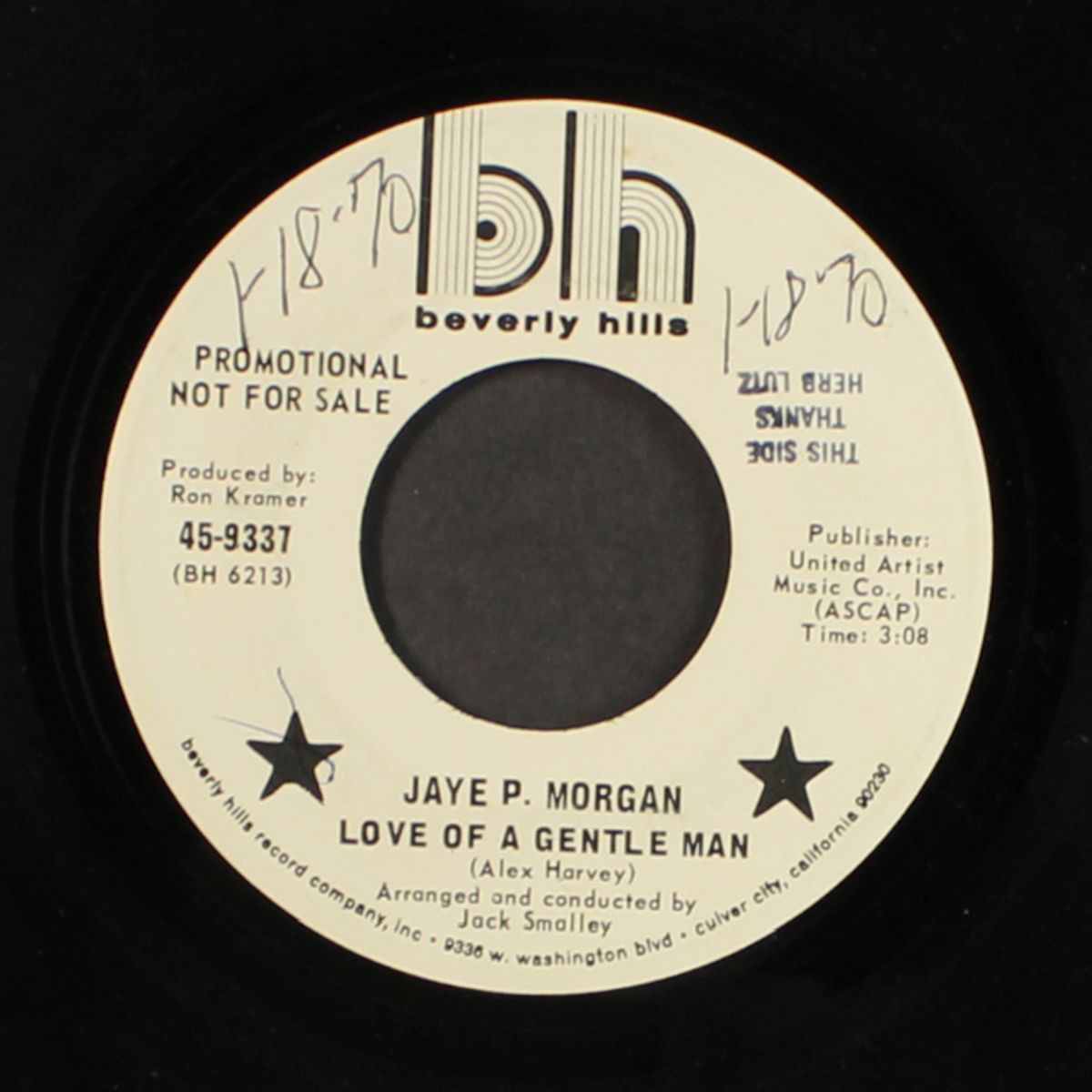 billy sunshine / love of a gentle man by JAYE P. MORGAN