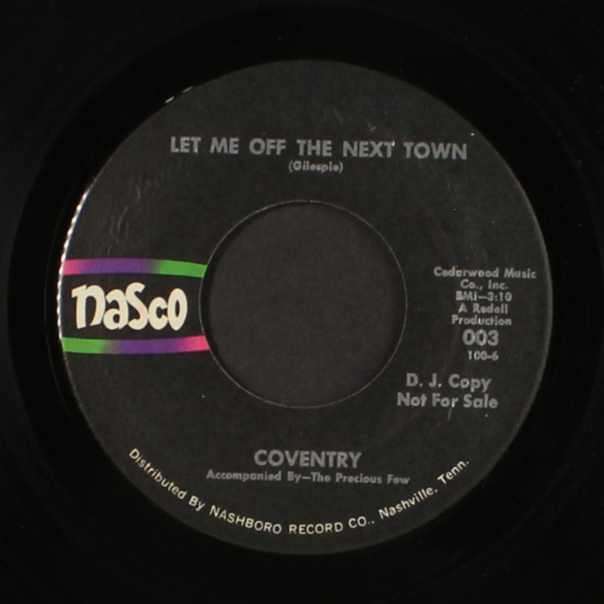 around the corner there's a man / let me off the next town by COVENTRY