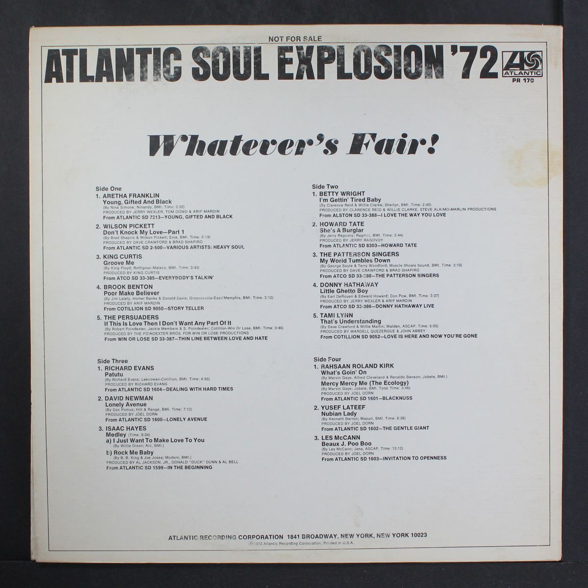 whatever's fair! atlantic soul explosion '72 by VARIOUS