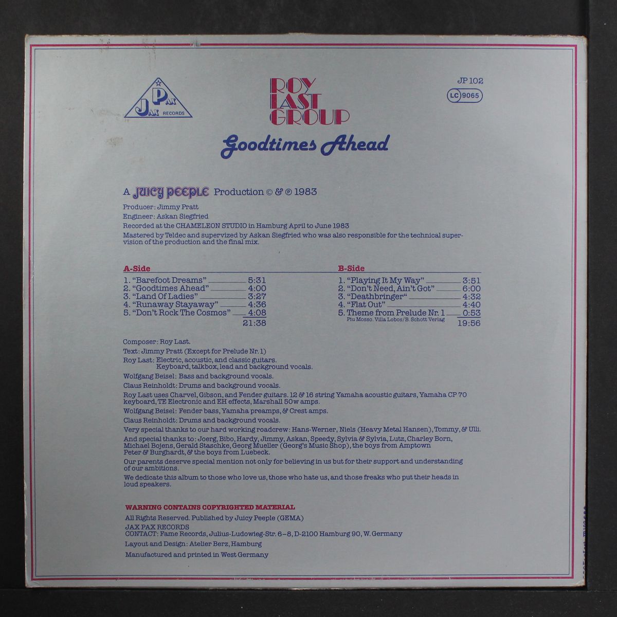 goodtimes ahead by ROY LAST GROUP
