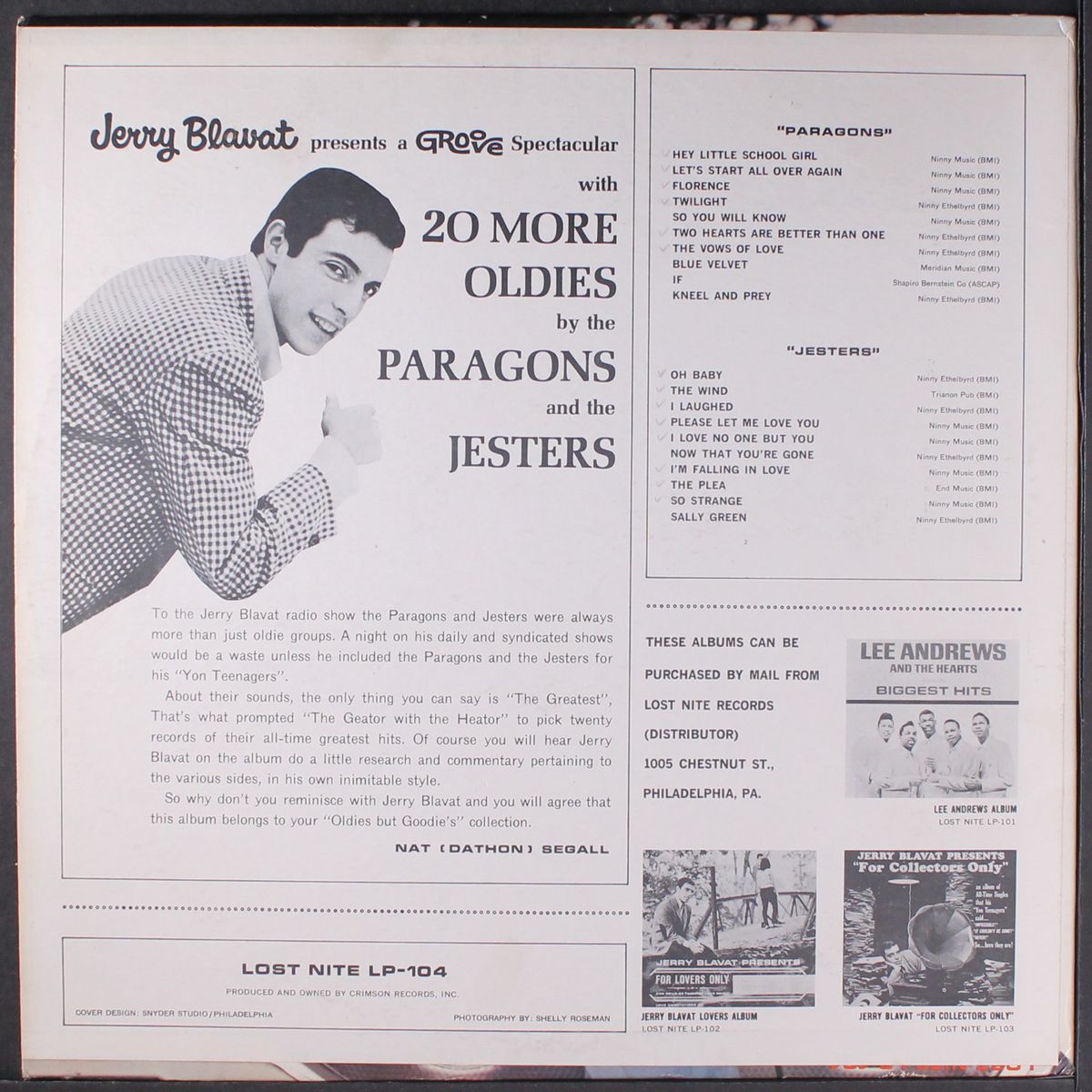 20 more oldies by PARAGONS / JESTERS