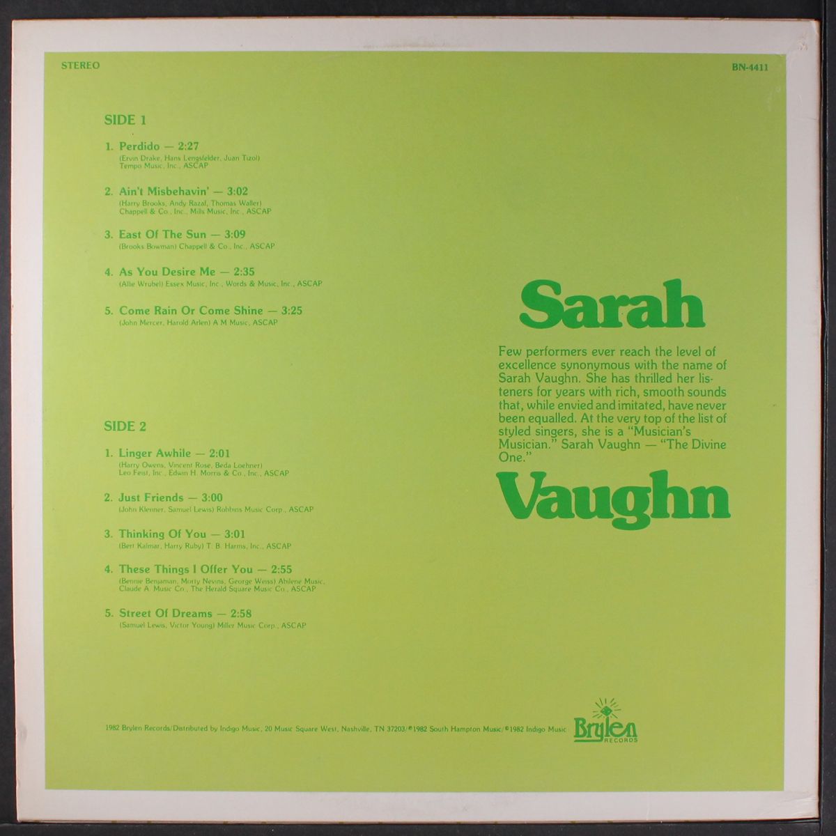 desires by SARAH VAUGHAN
