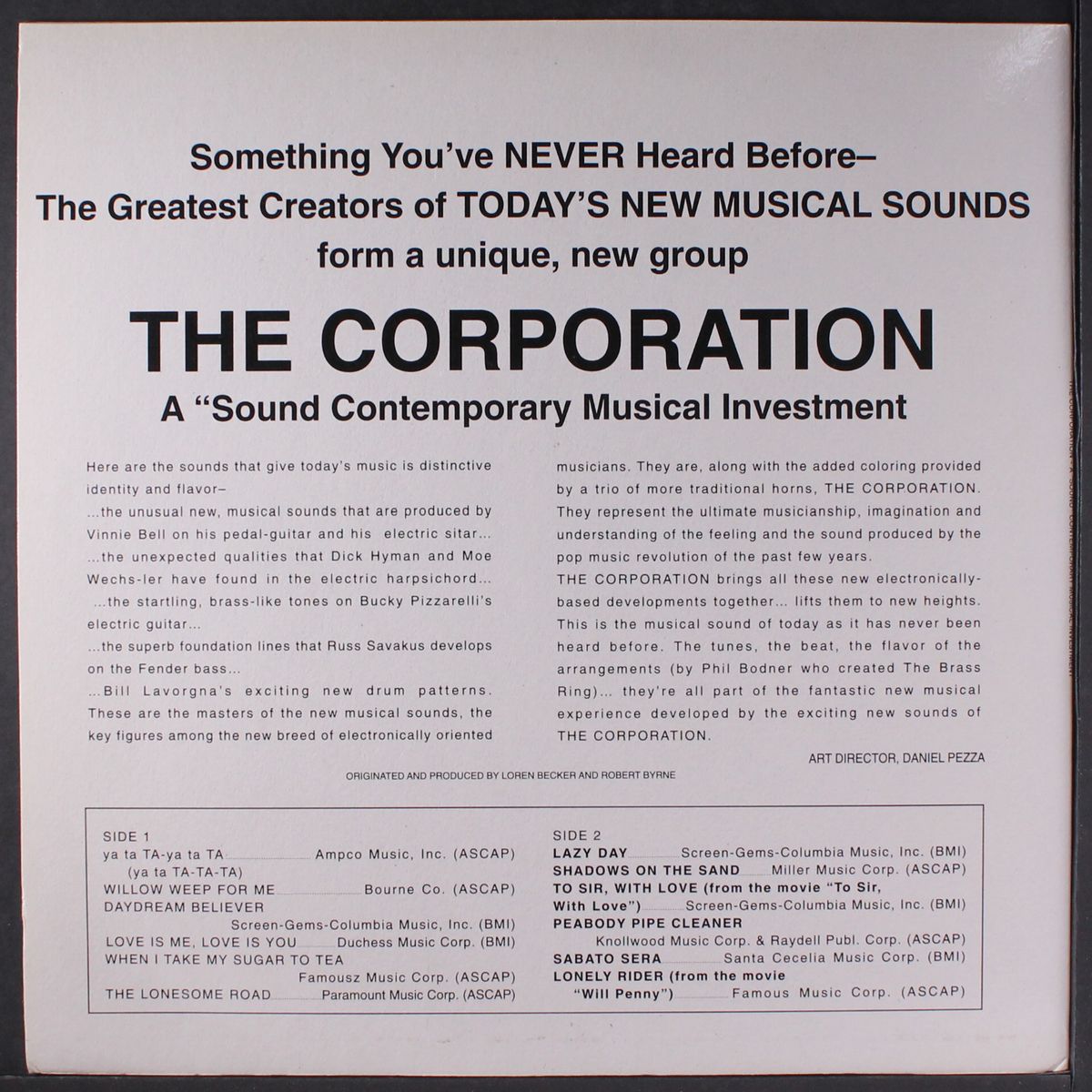 a sound contemporary musical investment by CORPORATION