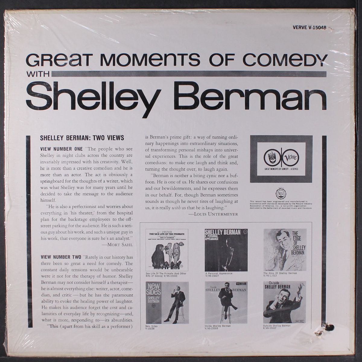 great moments of comedy by SHELLEY BERMAN