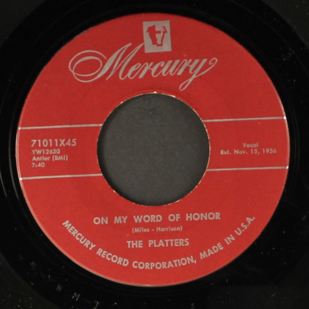 one in a million / on my word of honor by PLATTERS