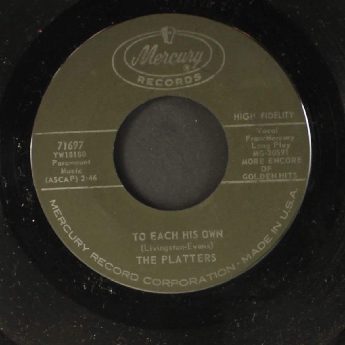 to each his own / down the river of golden dreams by PLATTERS