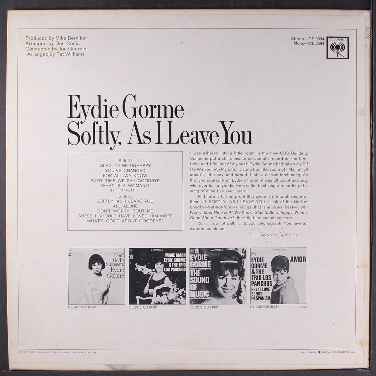 softly, as i leave you by EYDIE GORME