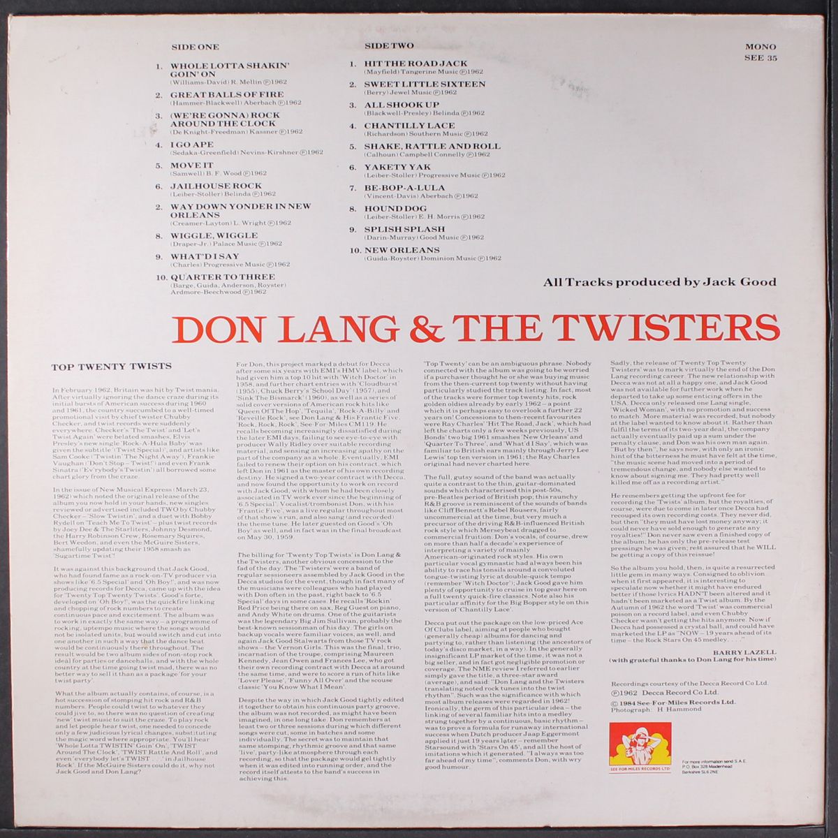 top twenty twists by DON LANG