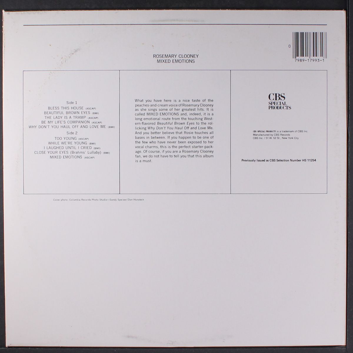mixed emotions by ROSEMARY CLOONEY