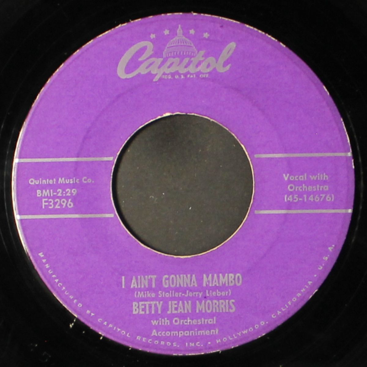 i ain't gonna mambo / shack daddy by BETTY JEAN MORRIS
