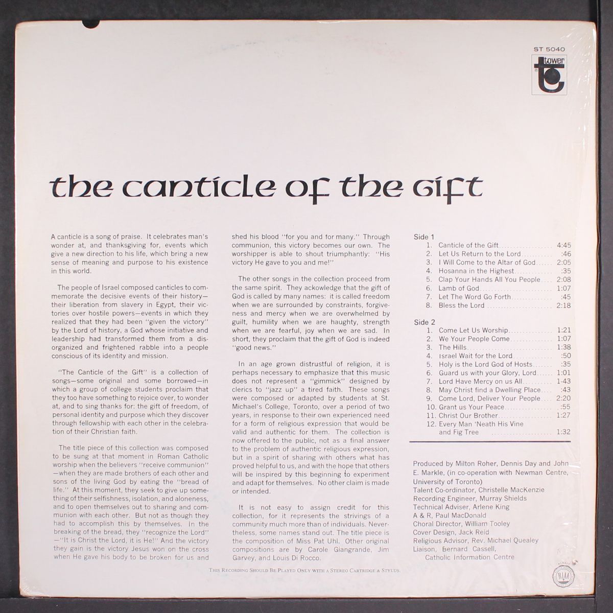 canticle of the gift by VARIOUS
