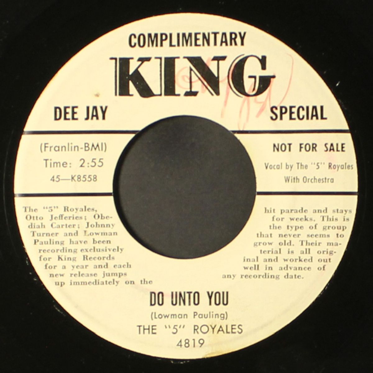 do unto you / women about to make me go crazy by FIVE ROYALES